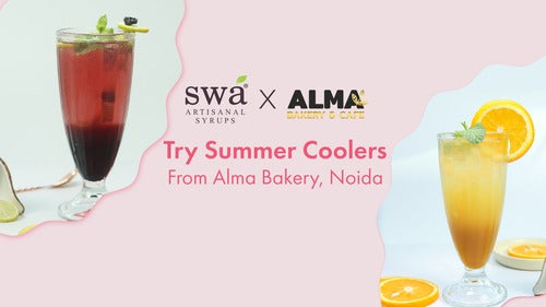 What summer drinks does Alma Bakery & Cafe make with Swa syrups?
