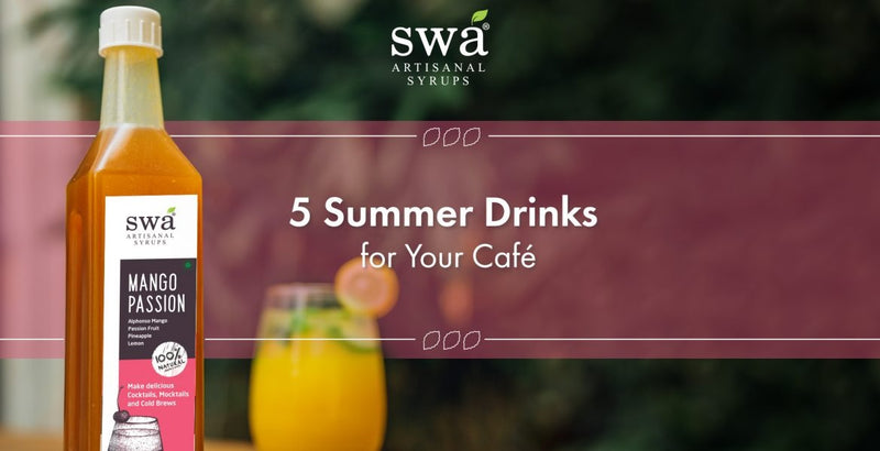 Which five summer drinks should a cafe menu carry?