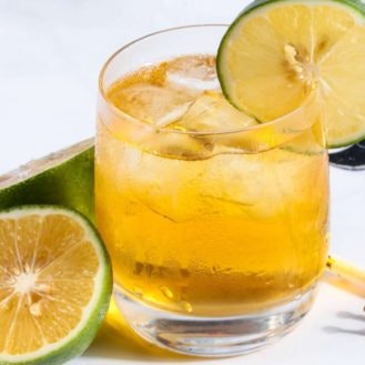 Sparkling Ginger Colada: one recipe, mocktail or cocktail