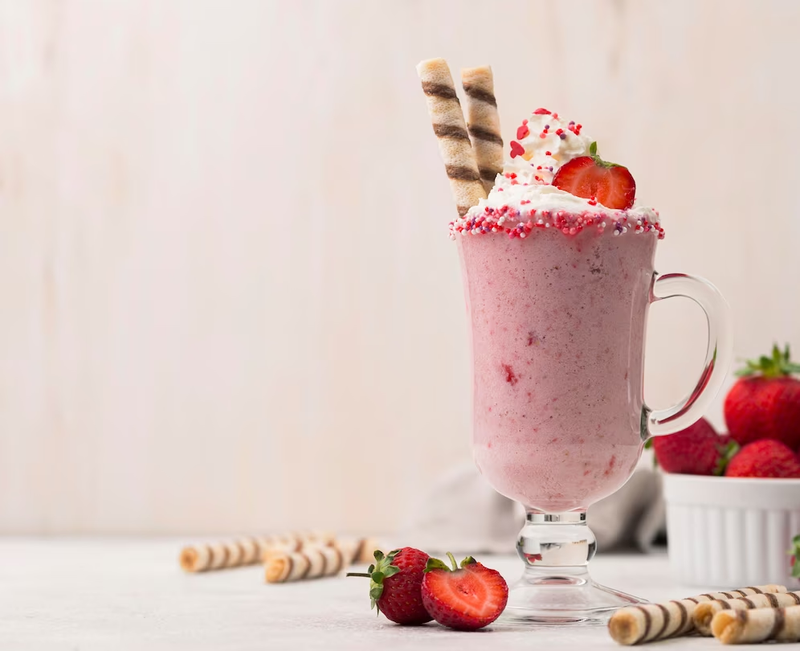 Strawberry Cocoa Vanilla Shake: A Healthy Syrup Recipe for Cafe Menus