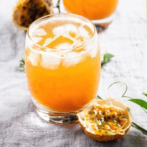 Passion Fruit Mojito: a tropical shaken rum cocktail