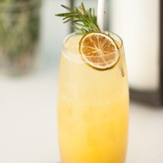 Sparkling Coconut Water Colada: a lighter, fizzy Pina Colada