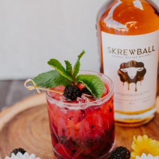 Summer Berry Spritz: gin, pomegranate and soda