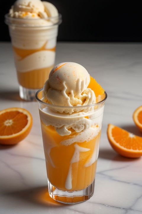 Orange Ice Cream Float Recipe | Orange Syrup for Cafe Floats | Swa Artisanal Syrups