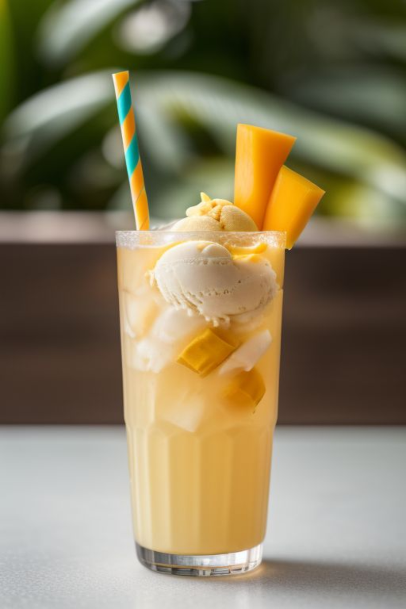 Mango Cream Ice Cream Float Recipe | Mango Float Syrup for Cafes | Swa Artisanal Syrups