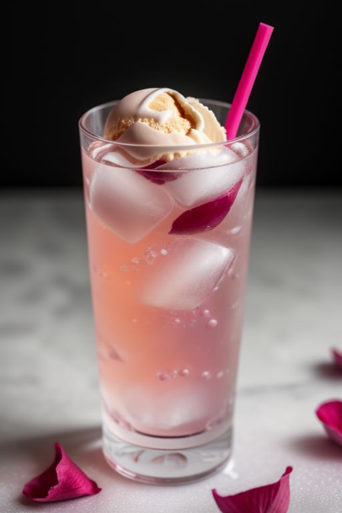 Lychee Rose Float Recipe | Ice Cream Float Syrup for Cafes | Swa Artisanal Syrups